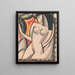 Conception graphique d'un dessin de composition cubiste de femme nue - Winold Reiss — framed artwork on a wall