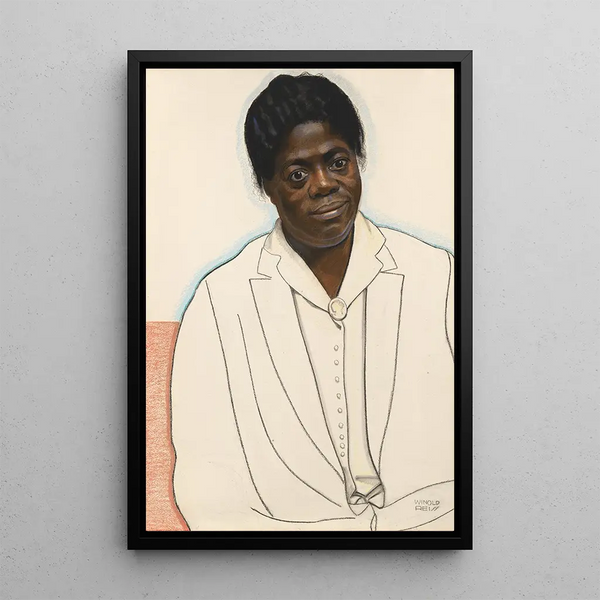 Mary McLeod Bethune - Winold Reiss — framed artwork on a wall
