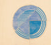 Croquis divers pour dessus de table en marqueterie avec motif circulaire bleu - Winold Reiss — artwork view