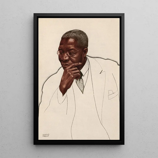 Robert Russa Moton - Winold Reiss — framed artwork on a wall