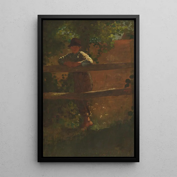 A Young Farm Boy - Winslow Homer — framed artwork on a wall