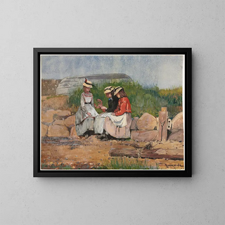 The Fisherman's Daughter - Winslow Homer — framed artwork on a wall