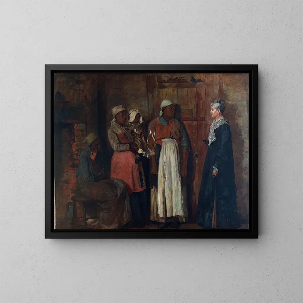 A visit from the old mistress - Winslow Homer — framed artwork on a wall