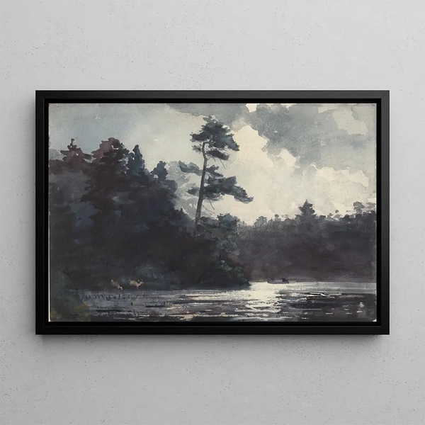 Lac Adirondack - Winslow Homer — framed artwork on a wall