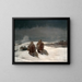 Below Zero - Winslow Homer — framed artwork on a wall
