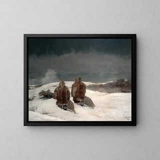 Below Zero - Winslow Homer — framed artwork on a wall