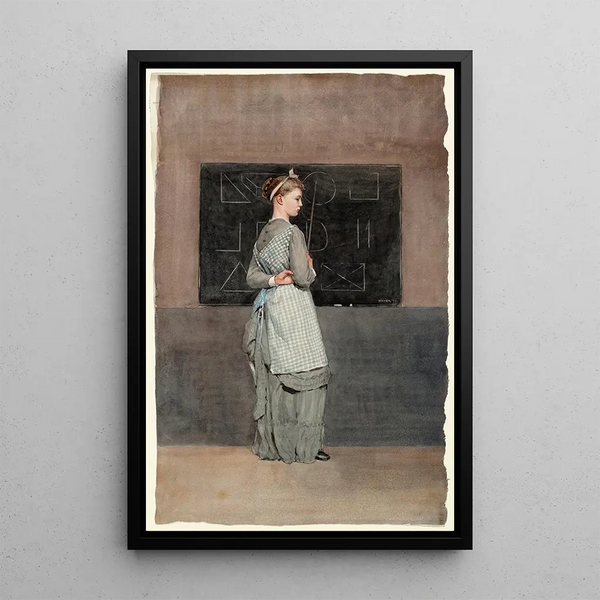 Blackboard painting - Winslow Homer — framed artwork on a wall