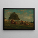 Boy and girl in a field with sheep - Winslow Homer — framed artwork on a wall