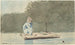Boy on a Raft - Winslow Homer — artwork view
