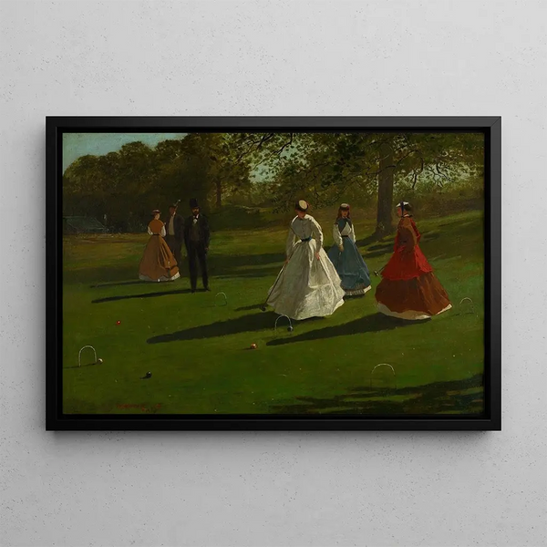 Croquet Players - Winslow Homer — framed artwork on a wall