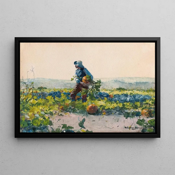 For Being a Farm Boy - Winslow Homer — framed artwork on a wall