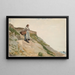 Girl Carrying a Basket - Winslow Homer — framed artwork on a wall