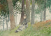 Young girl sitting in a grove - Winslow Homer — artwork view