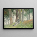 Young girl sitting in a grove - Winslow Homer — framed artwork on a wall