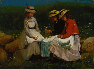 Girls in a Landscape - Winslow Homer — artwork view