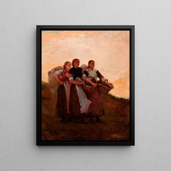 Listen to the lark - Winslow Homer — framed artwork on a wall