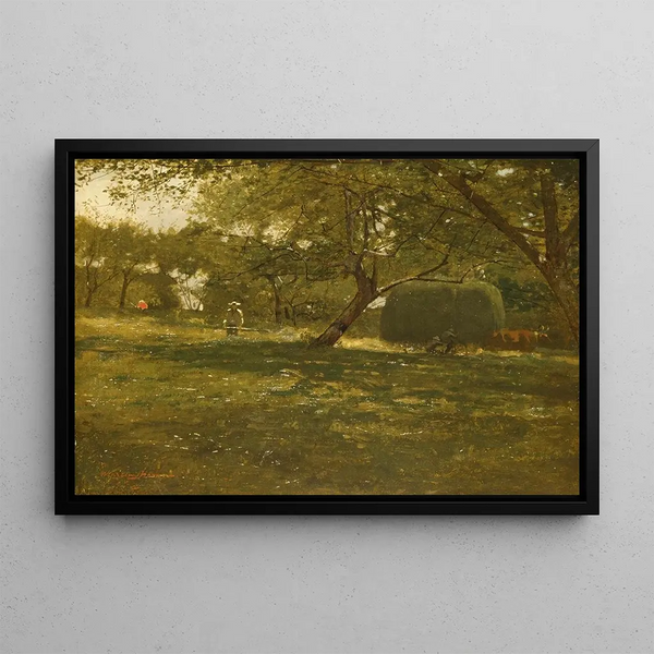 Harvest Scene - Winslow Homer — framed artwork on a wall