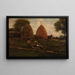 Haystacks and children - Winslow Homer — framed artwork on a wall