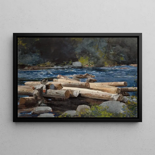Rivière Hudson - Winslow Homer — framed artwork on a wall