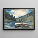 Forest Exploitation on the Hudson River - Winslow Homer — framed artwork on a wall