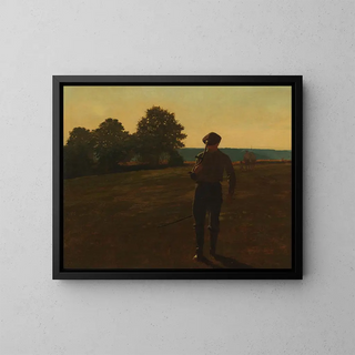 Man with a Sickle - Winslow Homer — framed artwork on a wall