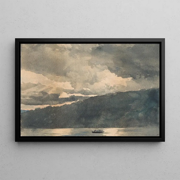 Lac Mink, Adirondacks - Winslow Homer — framed artwork on a wall