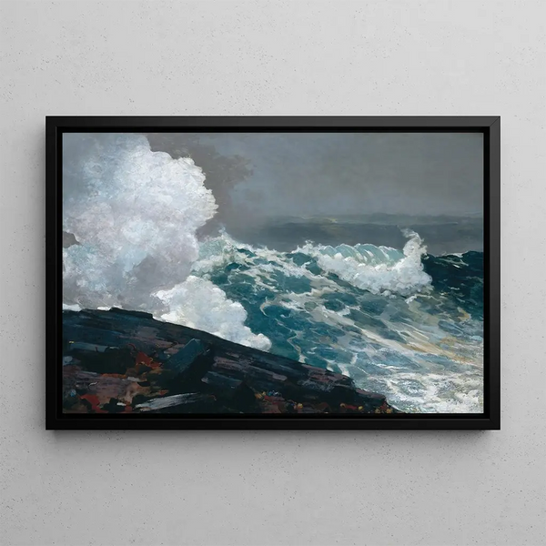 North-East Wind Painting - Winslow Homer — framed artwork on a wall