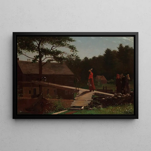 Old Mill Morning Bell - Winslow Homer — framed artwork on a wall