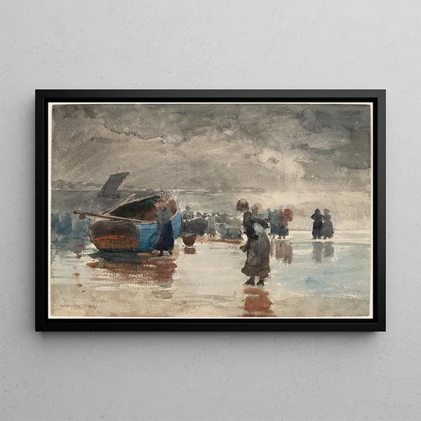 Sand on the Beach - Winslow Homer — framed artwork on a wall