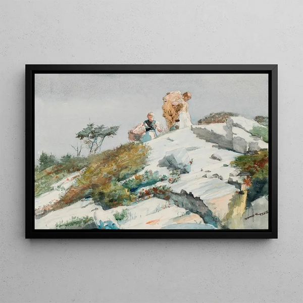 Hard Work - Winslow Homer — framed artwork on a wall
