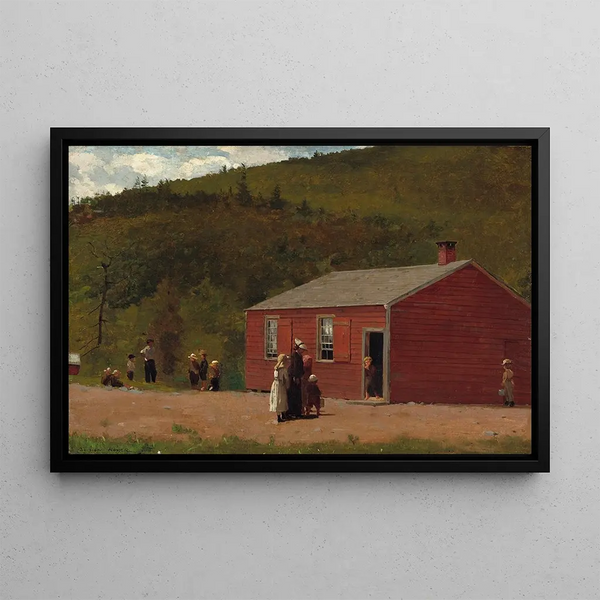 L'heure de l'école - Winslow Homer — framed artwork on a wall