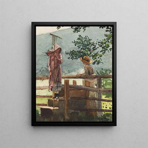 Spring Painting - Winslow Homer — framed artwork on a wall