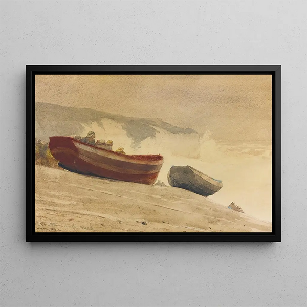 Storm on the English Coast - Winslow Homer — framed artwork on a wall