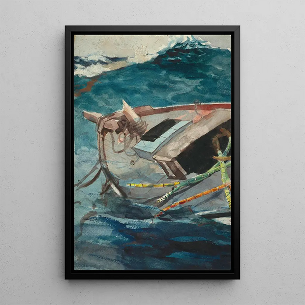 Study for The Gulf Stream - Winslow Homer — framed artwork on a wall