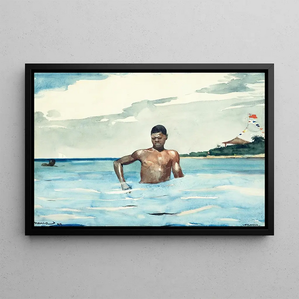 The Bathers - Winslow Homer — framed artwork on a wall