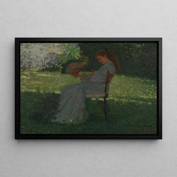 The Butterfly - Winslow Homer — framed artwork on a wall