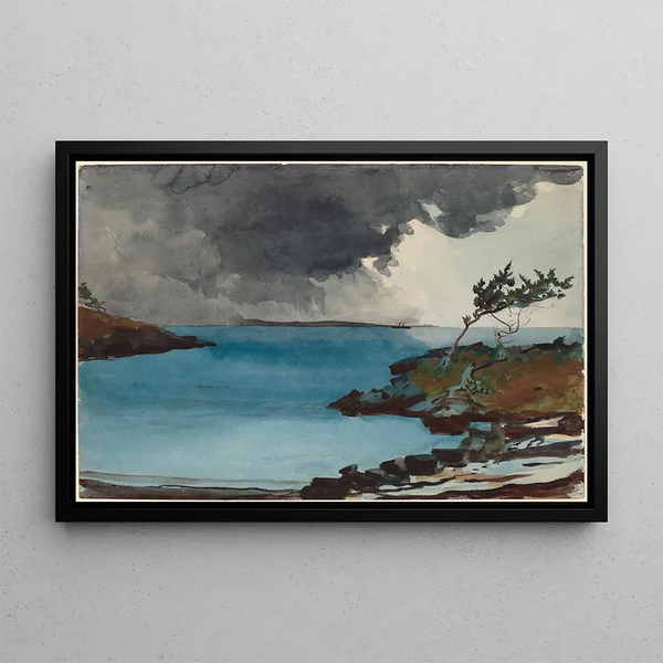 L'Orage qui approche - Winslow Homer — framed artwork on a wall
