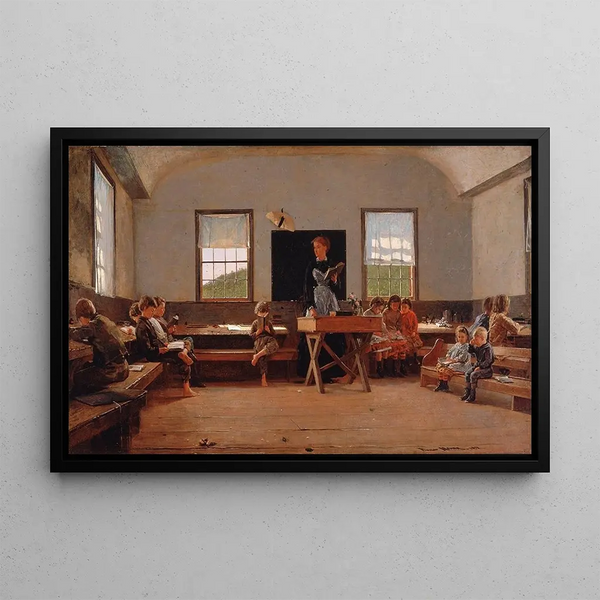 L'école de campagne - Winslow Homer — framed artwork on a wall