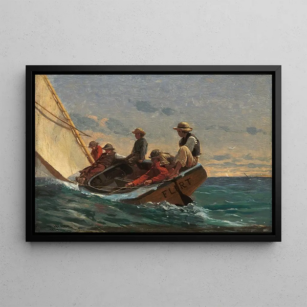 La coquette - Winslow Homer — framed artwork on a wall