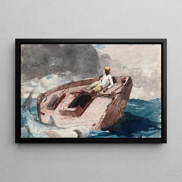 The Gulf Stream - Winslow Homer — framed artwork on a wall