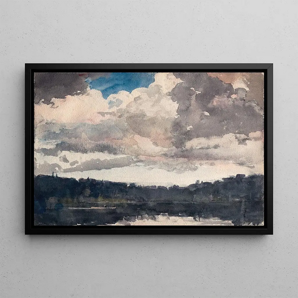 The lonely boat, North Woods Club Adirondacks - Winslow Homer — framed artwork on a wall