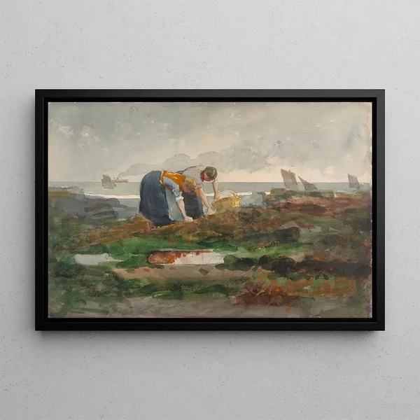 Les ramasseurs de moules - Winslow Homer — framed artwork on a wall