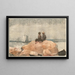 Two boys watching schooners - Winslow Homer — framed artwork on a wall