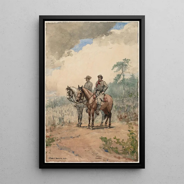 Two Scouts - Winslow Homer — framed artwork on a wall