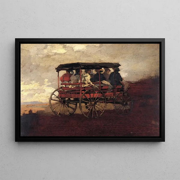 Chariot of the White Mountain - Winslow Homer — framed artwork on a wall