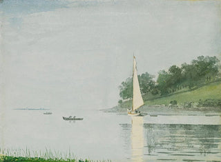 Yacht dans une crique à Gloucester - Winslow Homer — artwork view
