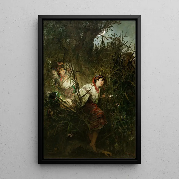 Nymphes des eaux - Witold Pruszkowski — framed artwork on a wall