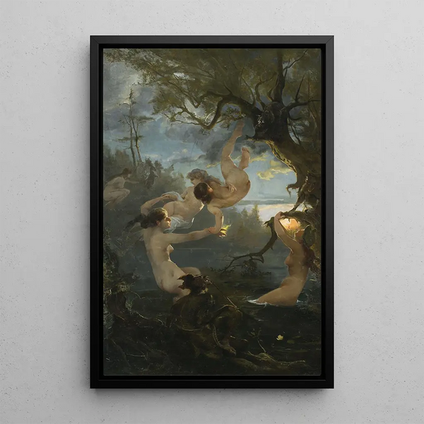 Nymphes des eaux - Witold Pruszkowski — framed artwork on a wall