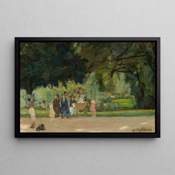Parc Planty in Kraków - Witold Wojtkiewicz — framed artwork on a wall