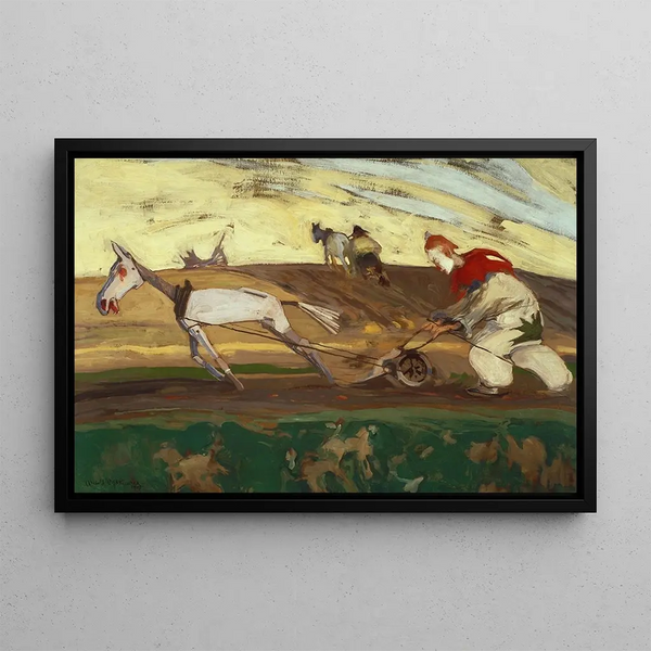 Labourage Painting - Witold Wojtkiewicz — framed artwork on a wall